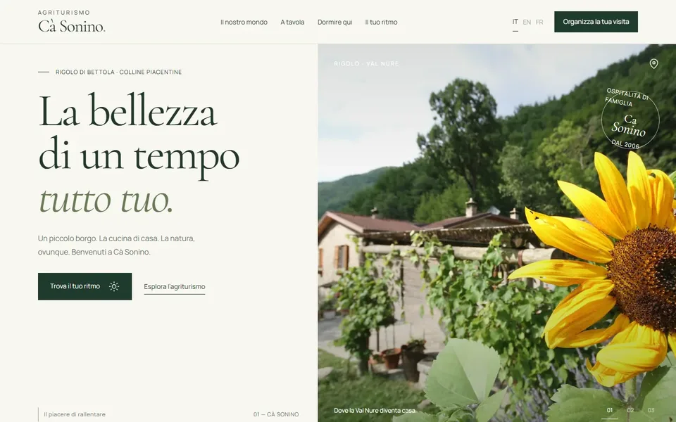 Apertura del sito Agriturismo Cà Sonino