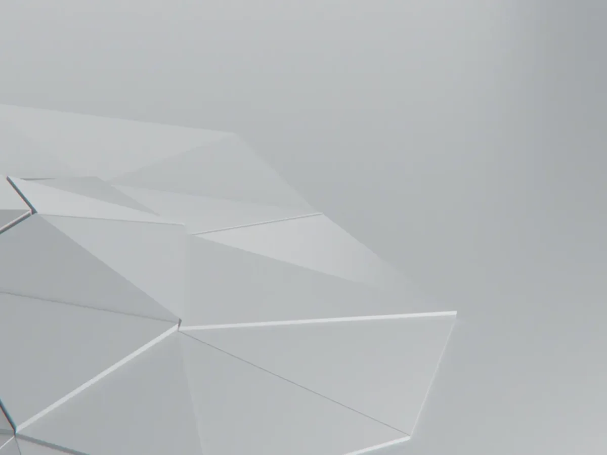 Forme geometriche del visual di apertura del sito Beyond Bounds