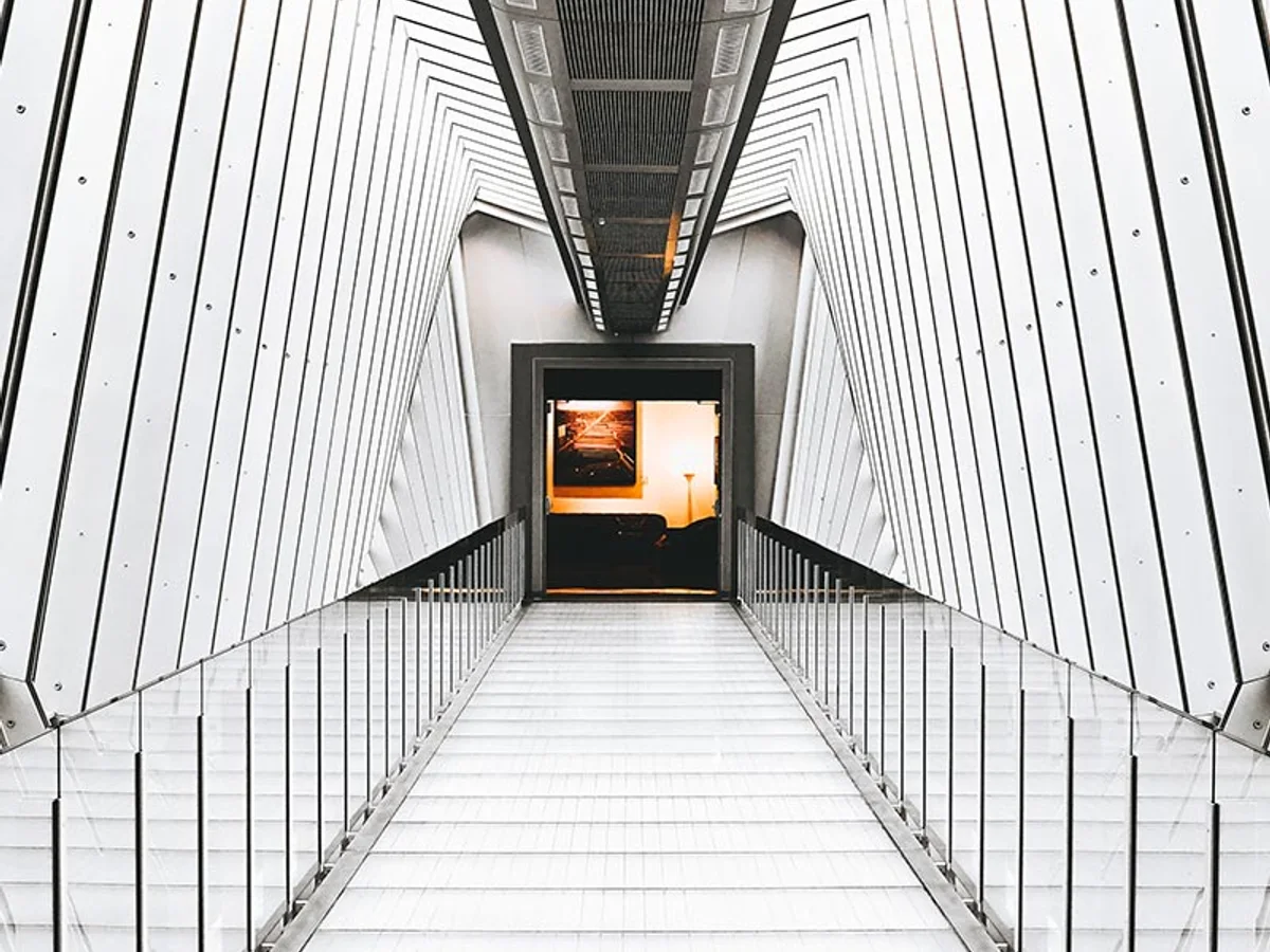 Corridoio architettonico del progetto Giovanni Piazza