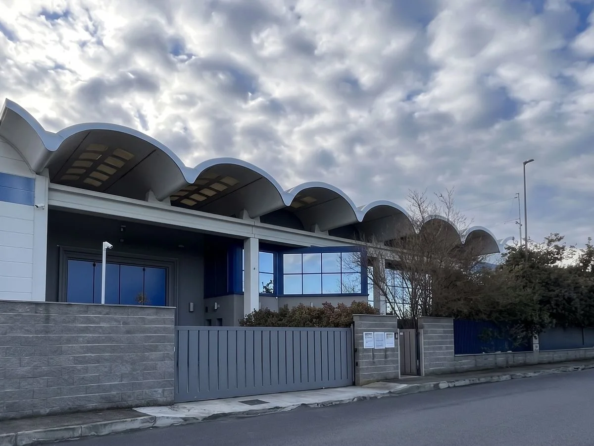 Visual di un edificio industriale per il progetto Ligra