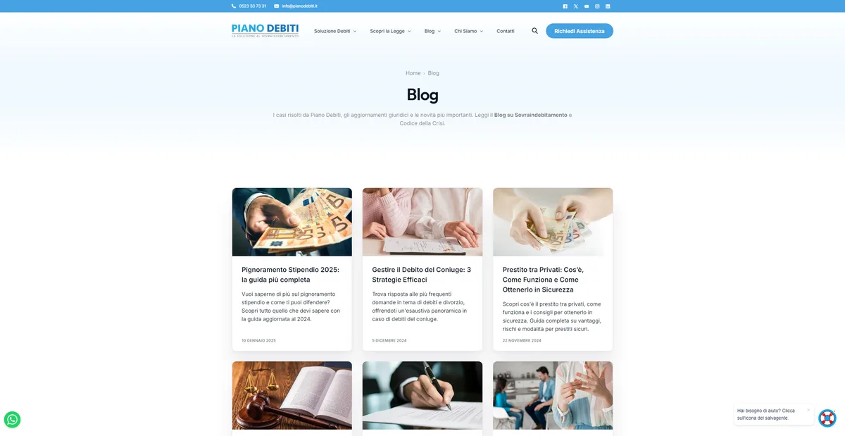 Blog Piano Debiti